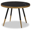 Round Marble Print Metal Coffee Table R93670