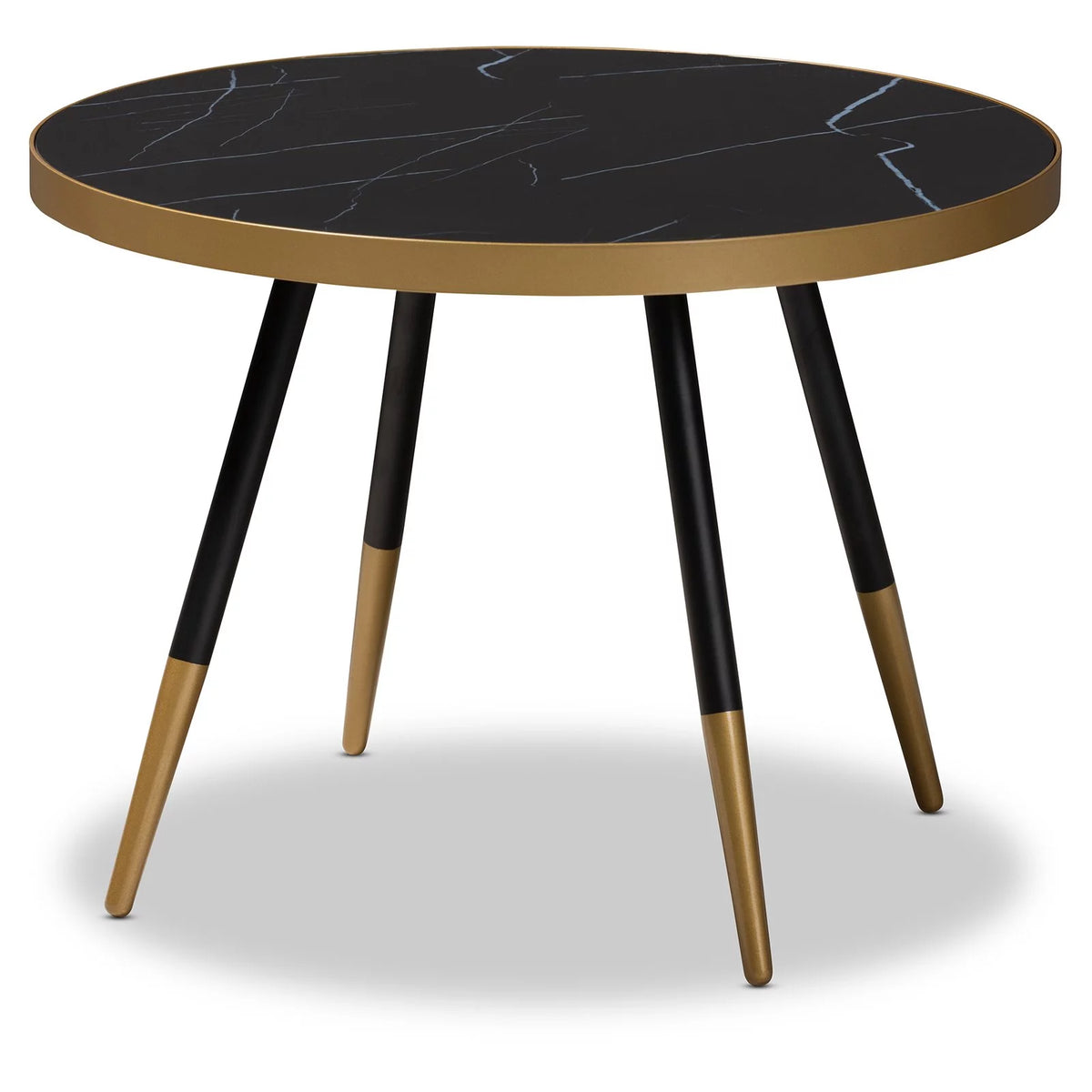 Round Marble Print Metal Coffee Table R93670