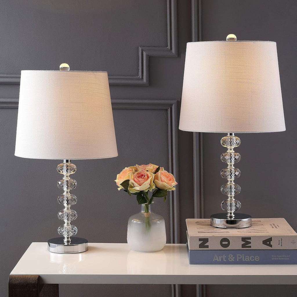 Clear/Chrome Glass/Metal LED Lamp P1631