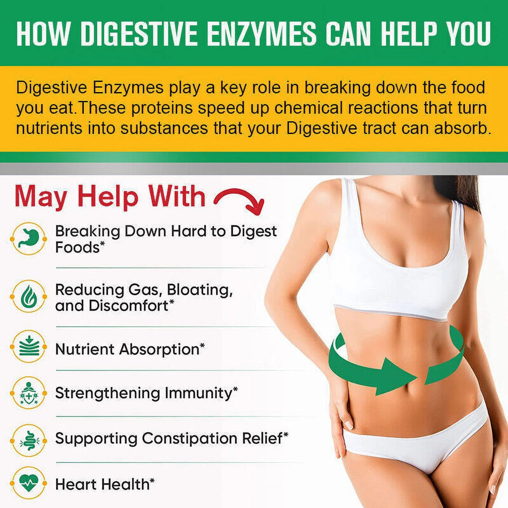 Probiotic Digestive Multi Enzymes 1200 mg 60 Capsules Q365