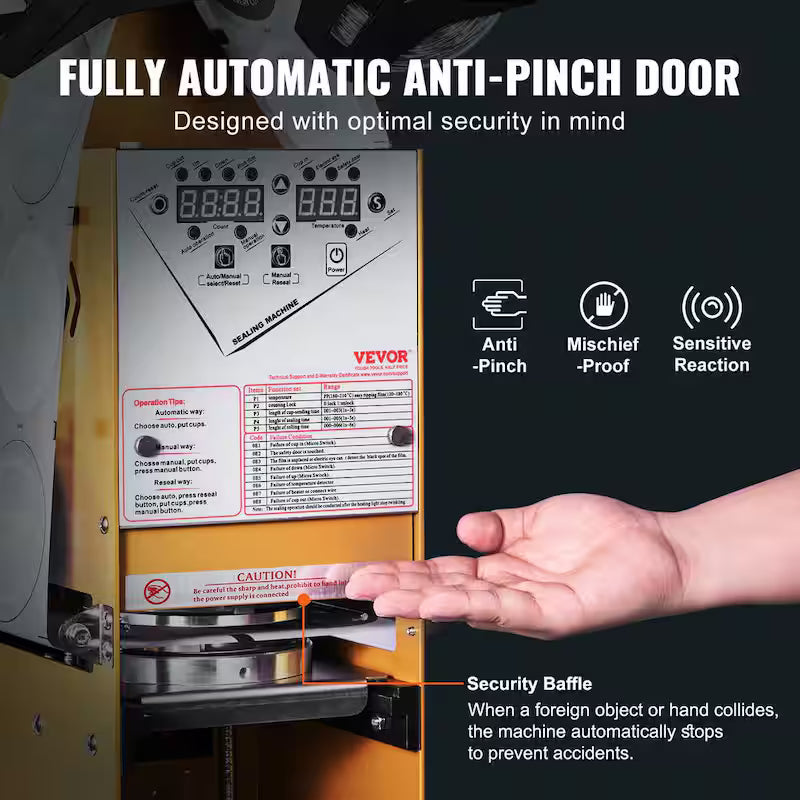 500-650 Cups Automatic Cup Vacuum Sealer with LCD Panel K401454