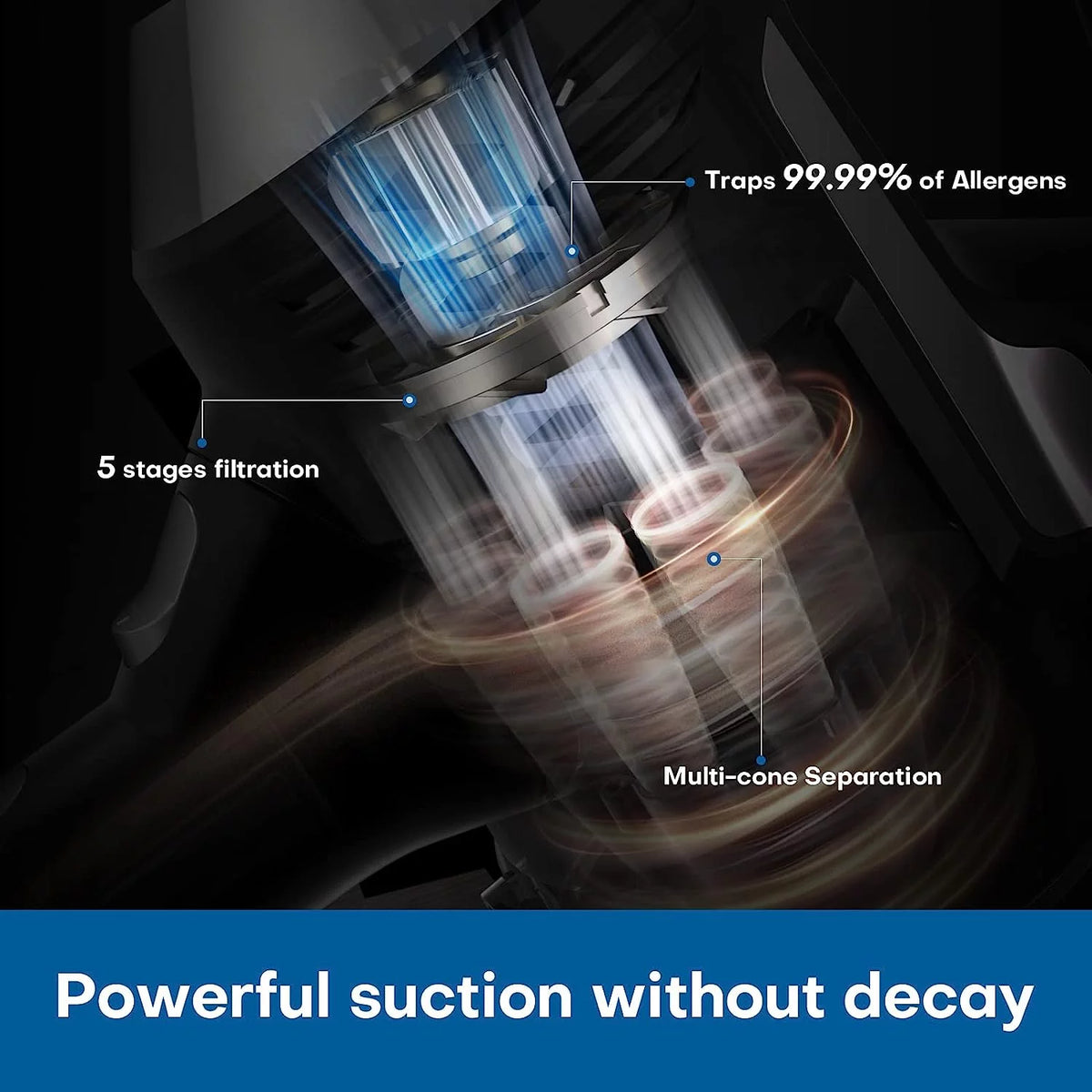 8-in-1 Stick Vacuum Cleaner with Anti-Tangle Brush O1562