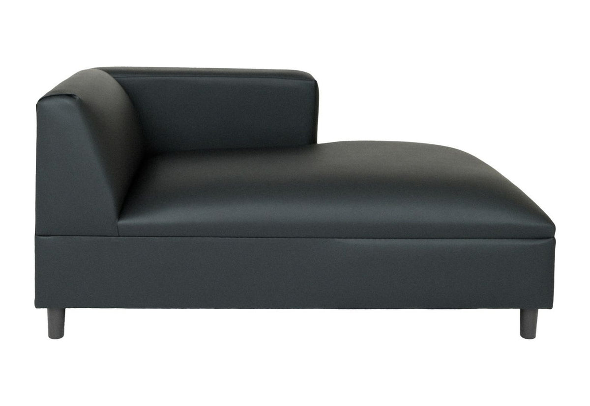 Black Faux Leather Lounge Chair N214