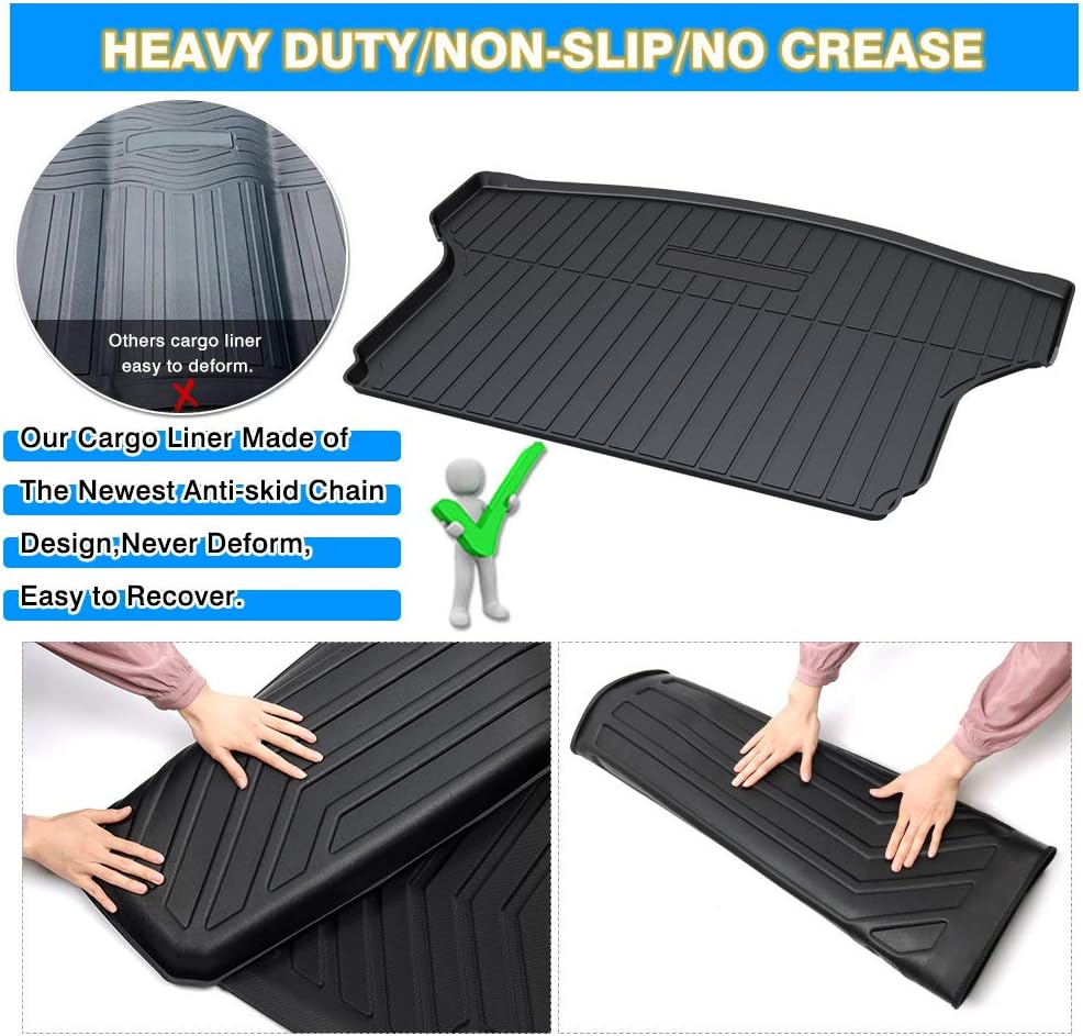 Custom Fit Cargo Liner Trunk Mat for Nissan Rogue 2014-2020 T32, Pack of 2 S120866