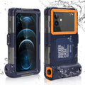 Waterproof Protective Case for Phones Up to 6.9 Inch with Lanyard D578
