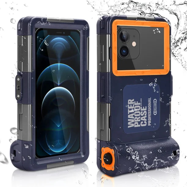 Waterproof Protective Case for Phones Up to 6.9 Inch with Lanyard D578