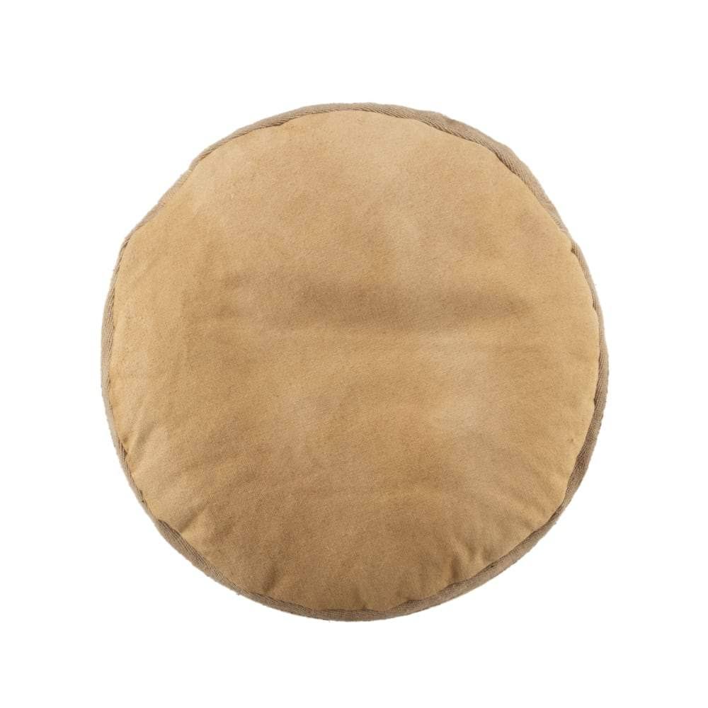 Beige Striped Pouf T283391