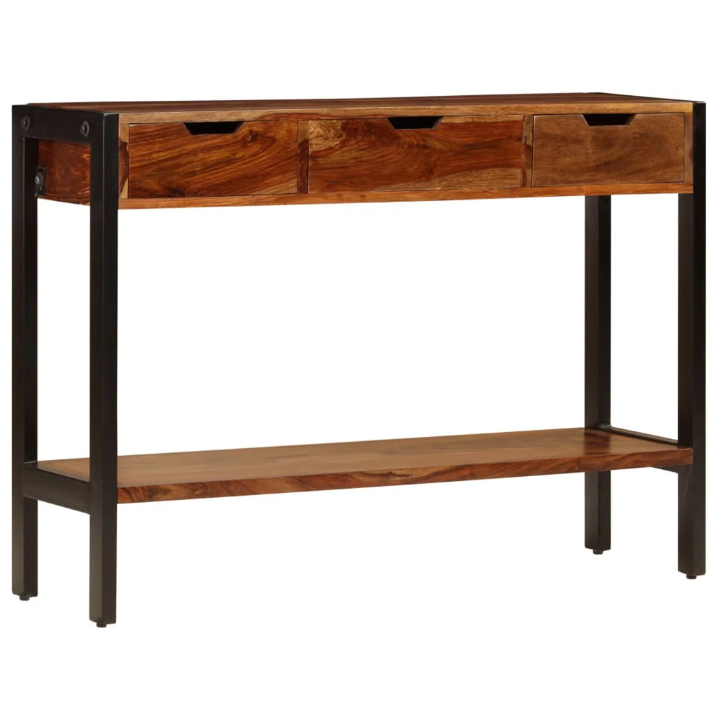 Solid Sheesham Wood Sideboard with 3 Drawers F3175
