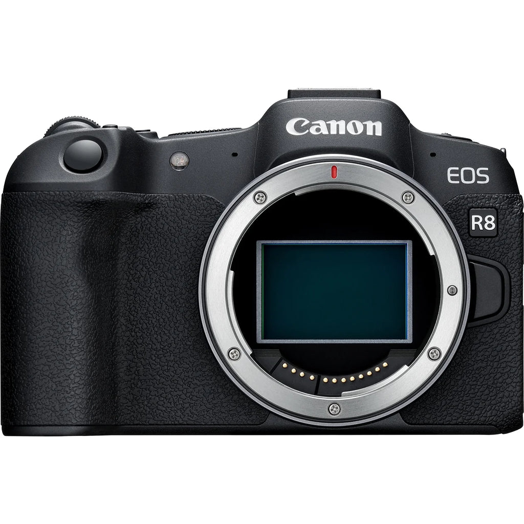 Canon EOS R8 Full Frame Mirrorless Interchangeable Lens Camera Body with Photography Bag, Microphone, Tripod, Software & Accessories Kit O40403