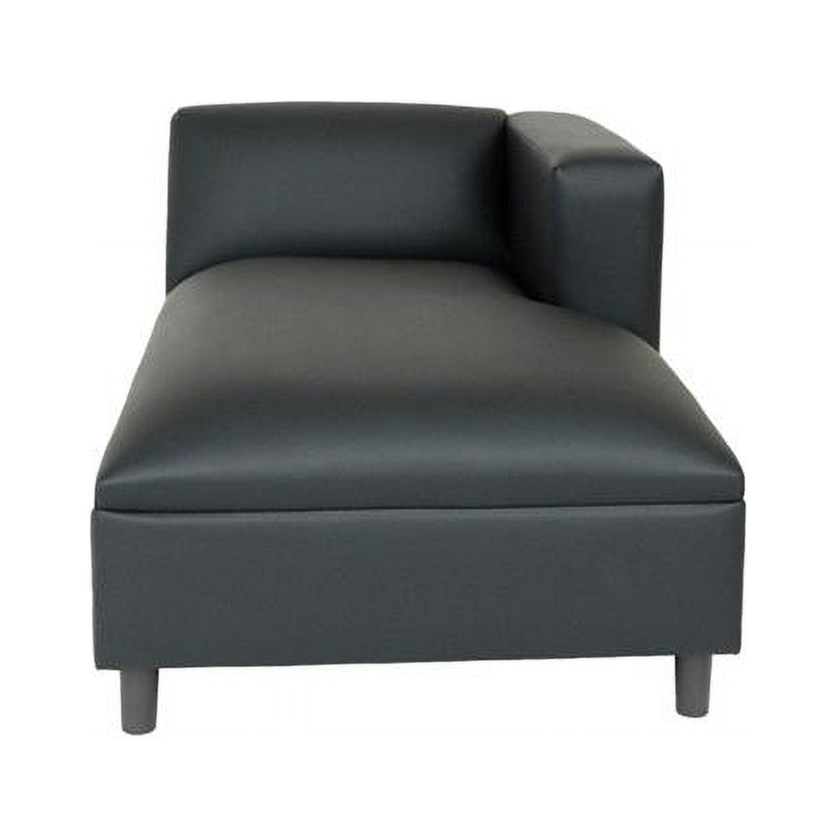 Black Faux Leather Lounge Chair N214