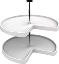 White Polymer 2-Shelf Lazy Susan U83054