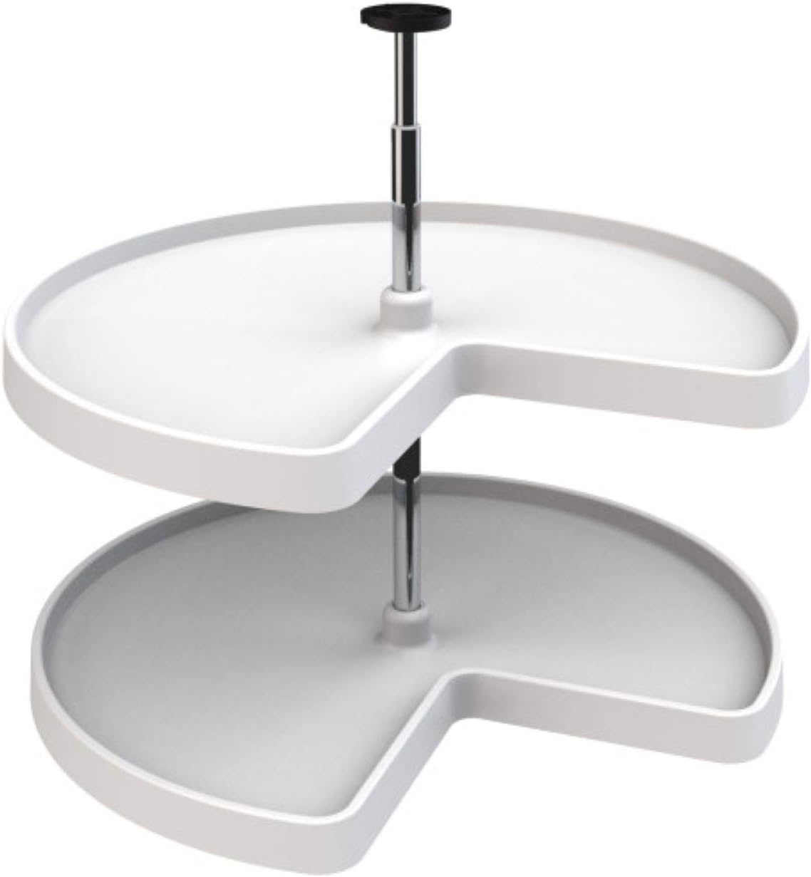 White Polymer 2-Shelf Lazy Susan U83054