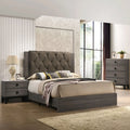 Queen Size Button Tufted Upholstered Bed C45246
