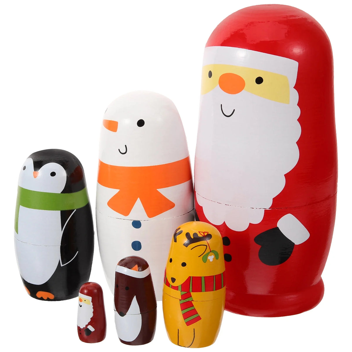 6pcs Handmade Wooden Matryoshka Dolls D67493