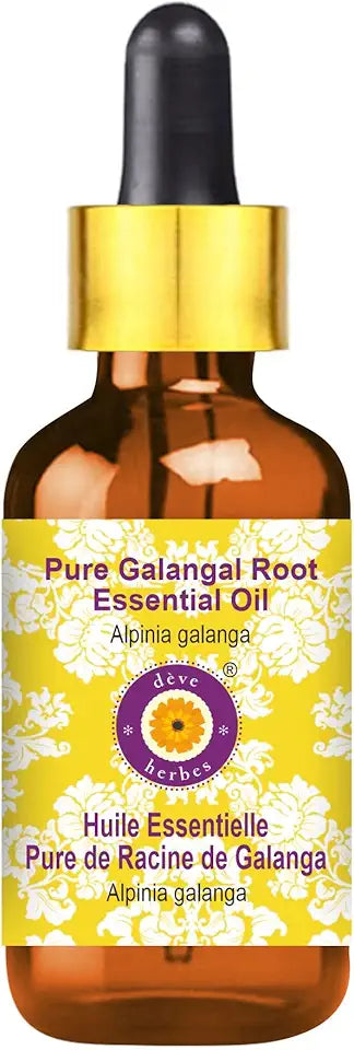 Pure Galangal Root Essential Oil with Glass Dropper Steam Distilled 50ml J653076