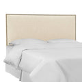 Cream Linen Headboard with Brass Nailbuttons N582295