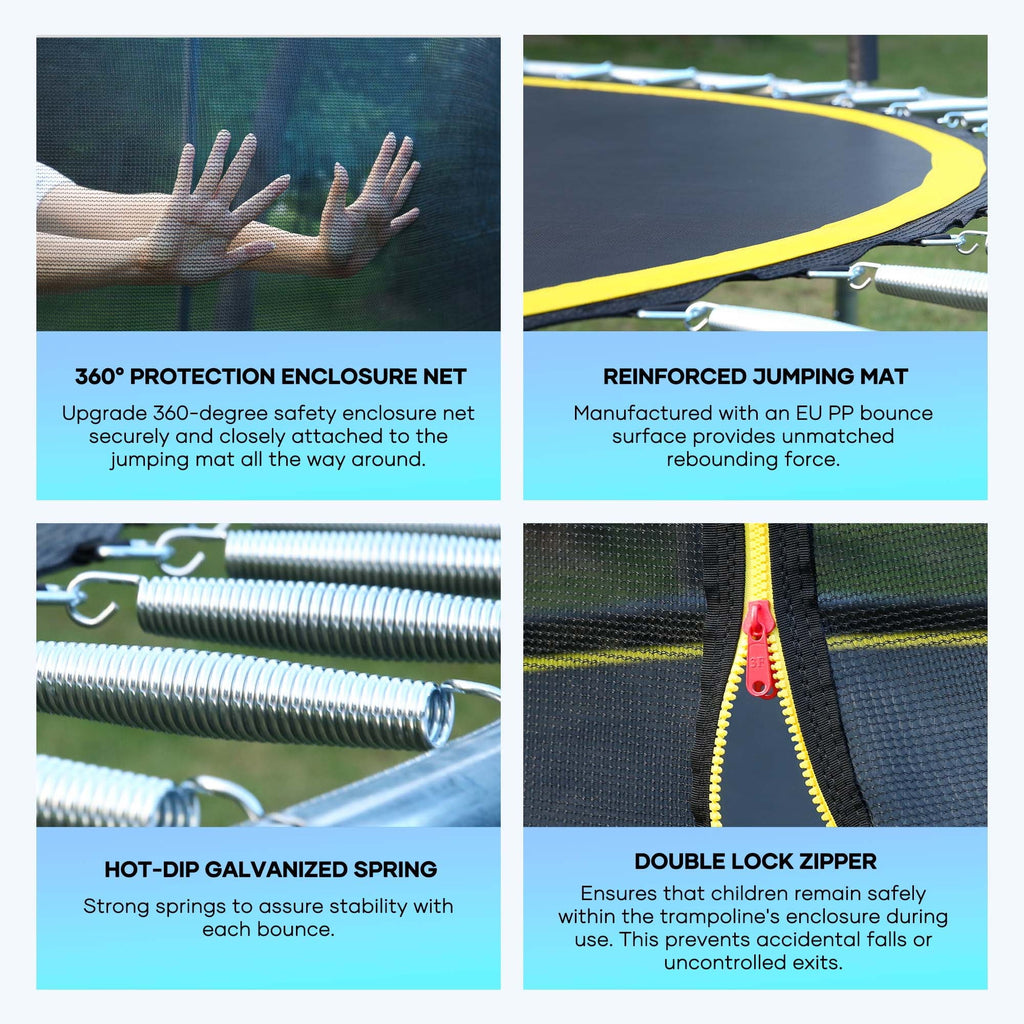 8ft Trampoline with 360 Safety Enclosure F92867