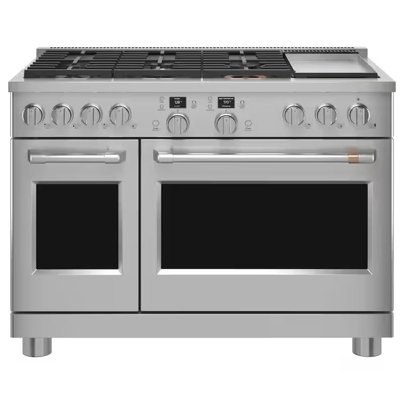 8.25 cu. ft. Smart Double Oven Dual Fuel Range with Self-Cleaning Convection Oven in Stainless Steel L851455