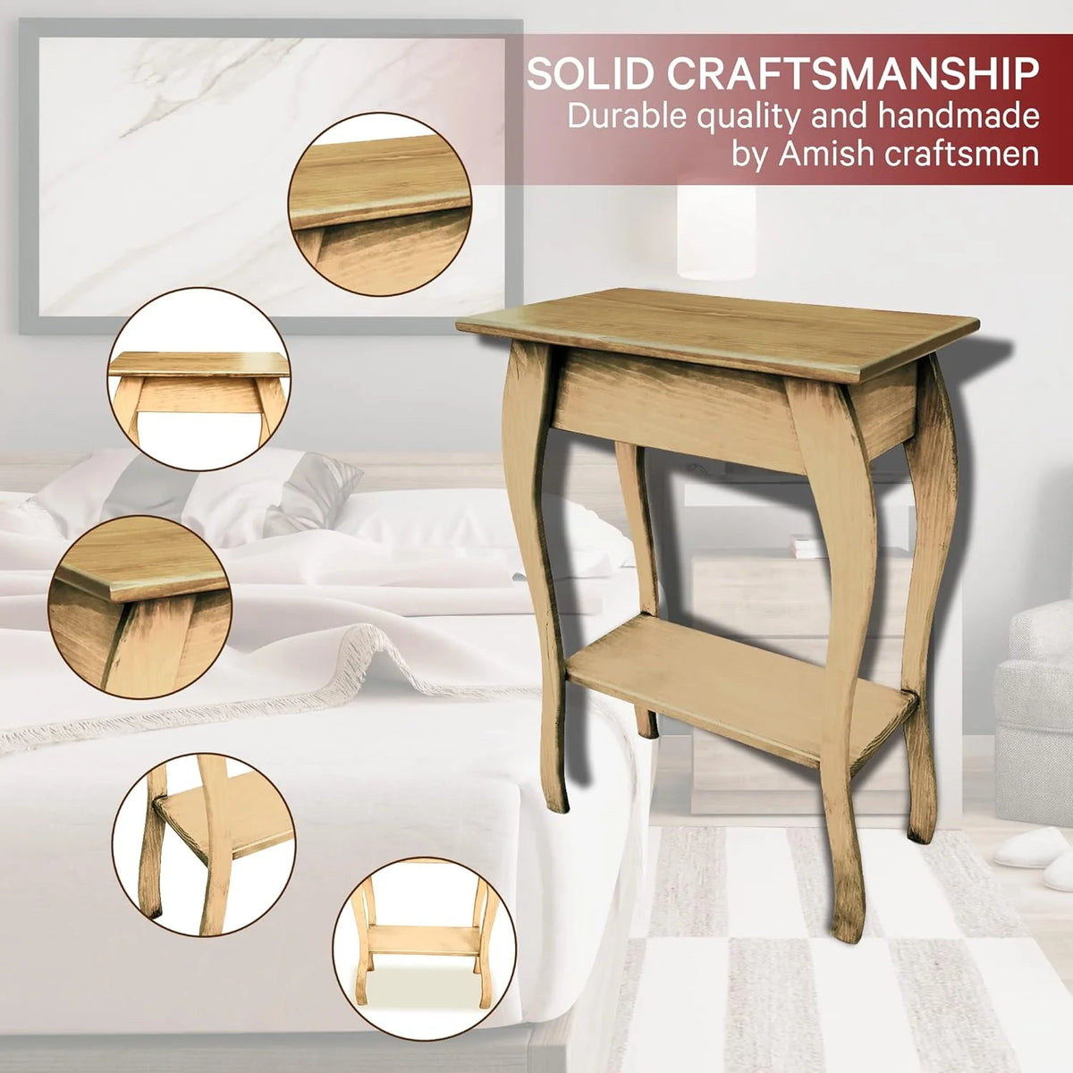 Unfinished Wooden 2-Tiered End Table Z743783
