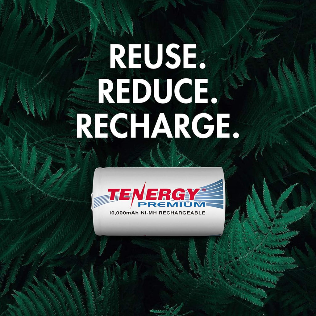 12 Pack D Size 10,000mAh NiMH Rechargeable Batteries V413