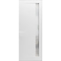 Solid French Double Doors 48 x 84 inches Matte Black with Frosted Glass Wood Solid Panel Frame Trims C176934