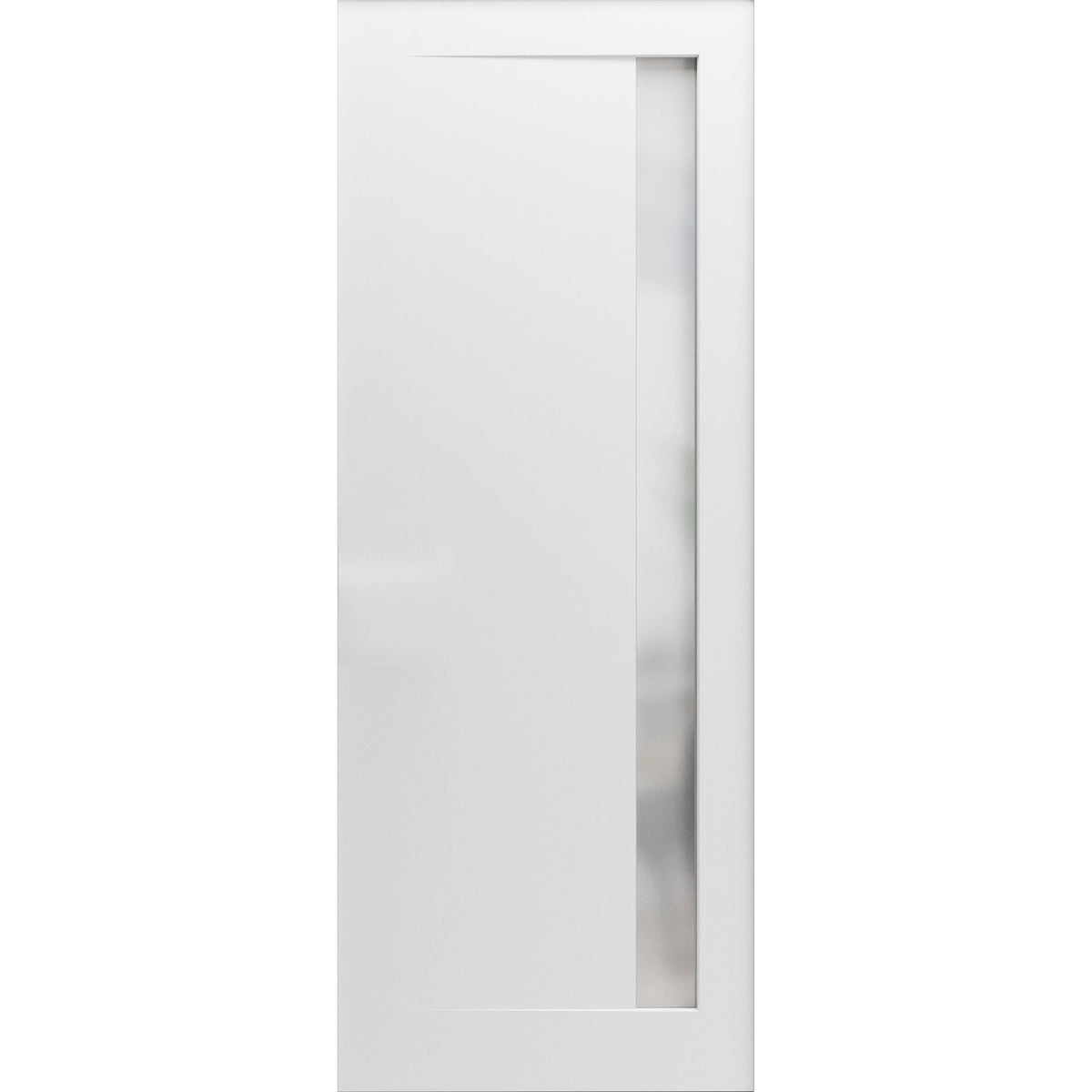 Solid French Double Doors 48 x 84 inches Matte Black with Frosted Glass Wood Solid Panel Frame Trims C176934