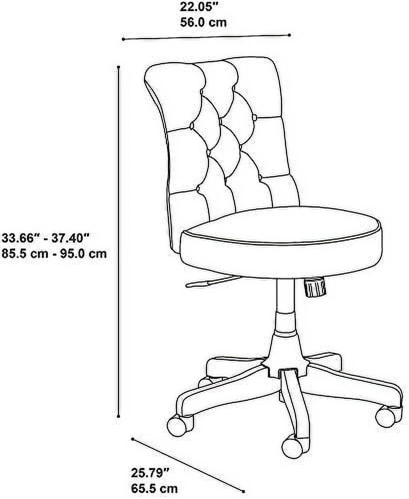 Light Gray Fabric Mid Back Tufted Office Chair C94127