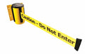 Retractable Belt Barrier with Yellow Belt and Black Writing H914