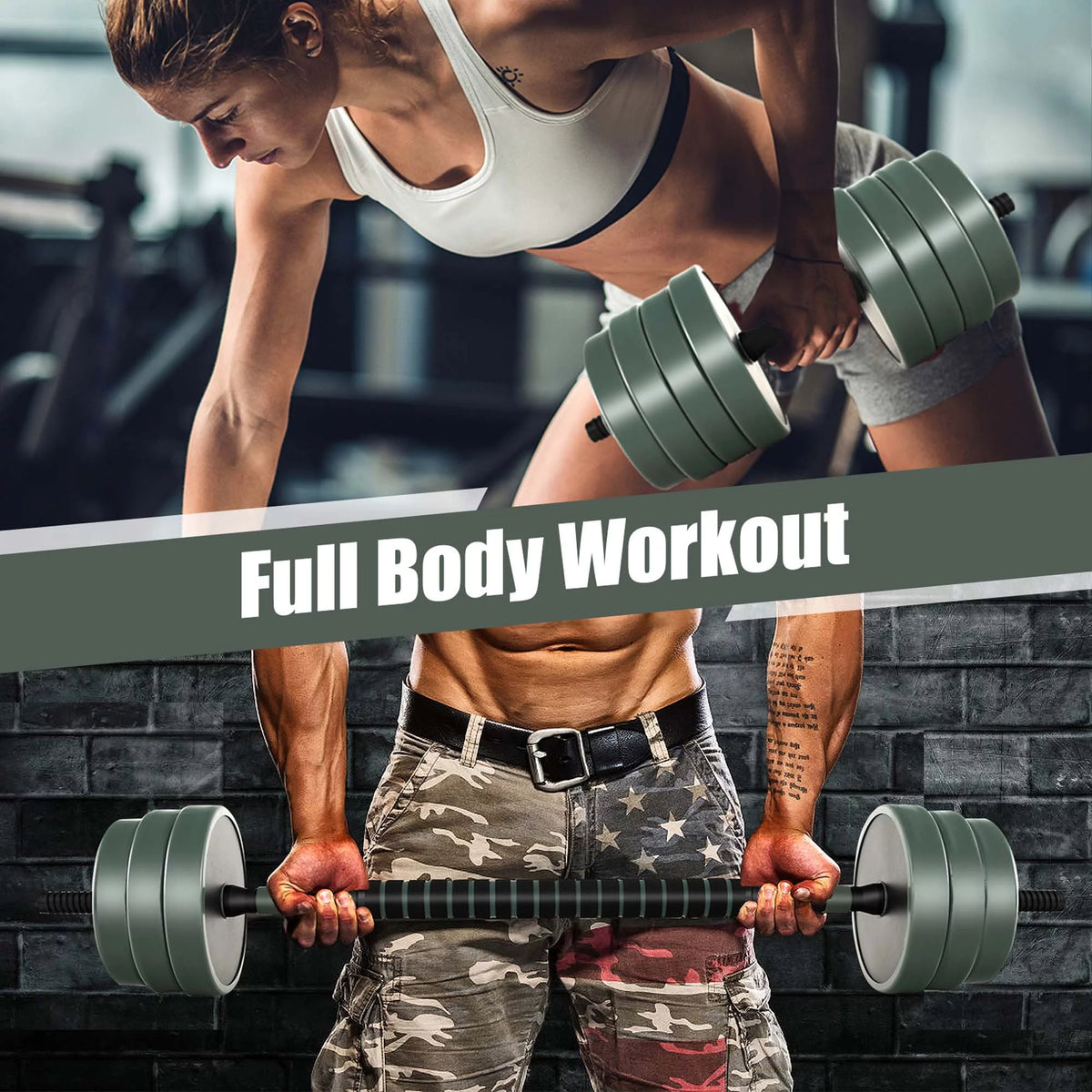 4 in 1 Adjustable Dumbbell Set 92lbs Q234766