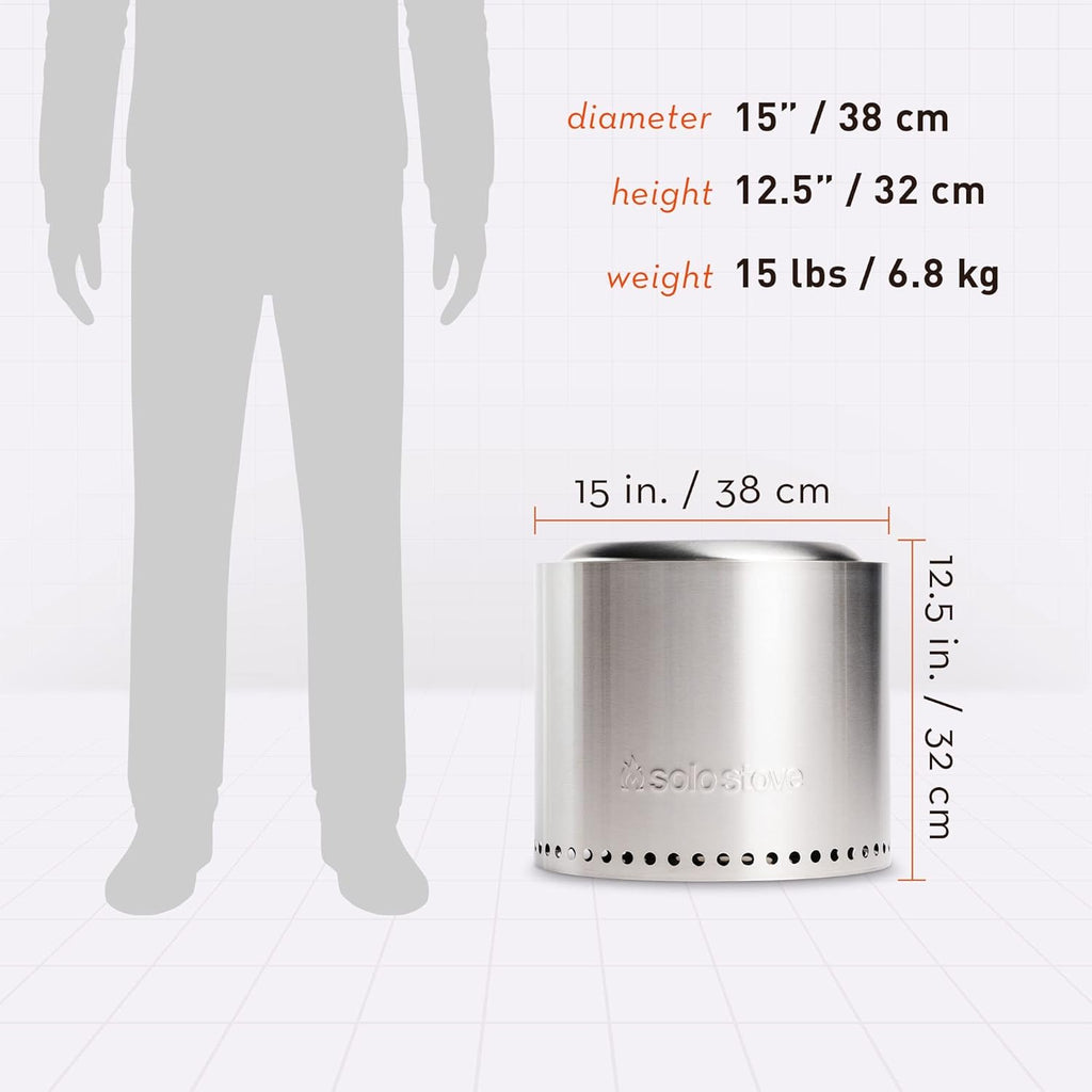 Portable Stainless Steel Fire Pit with Camp Stove Accessories B26683