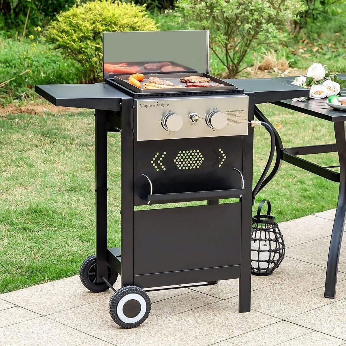 2 Burner Flat Top Propane Gas Grill W944