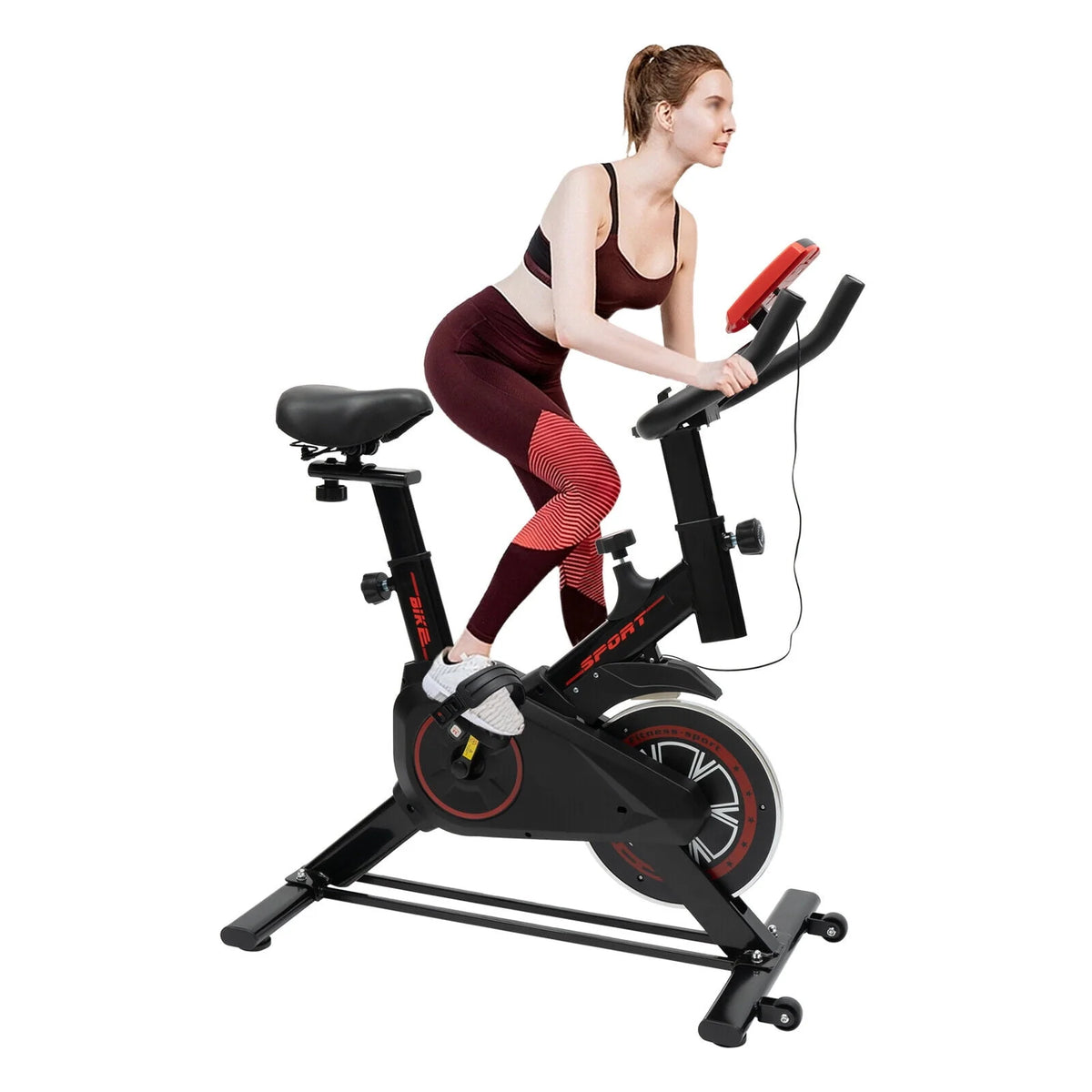 Indoor Cycling Exercise Bike White P769