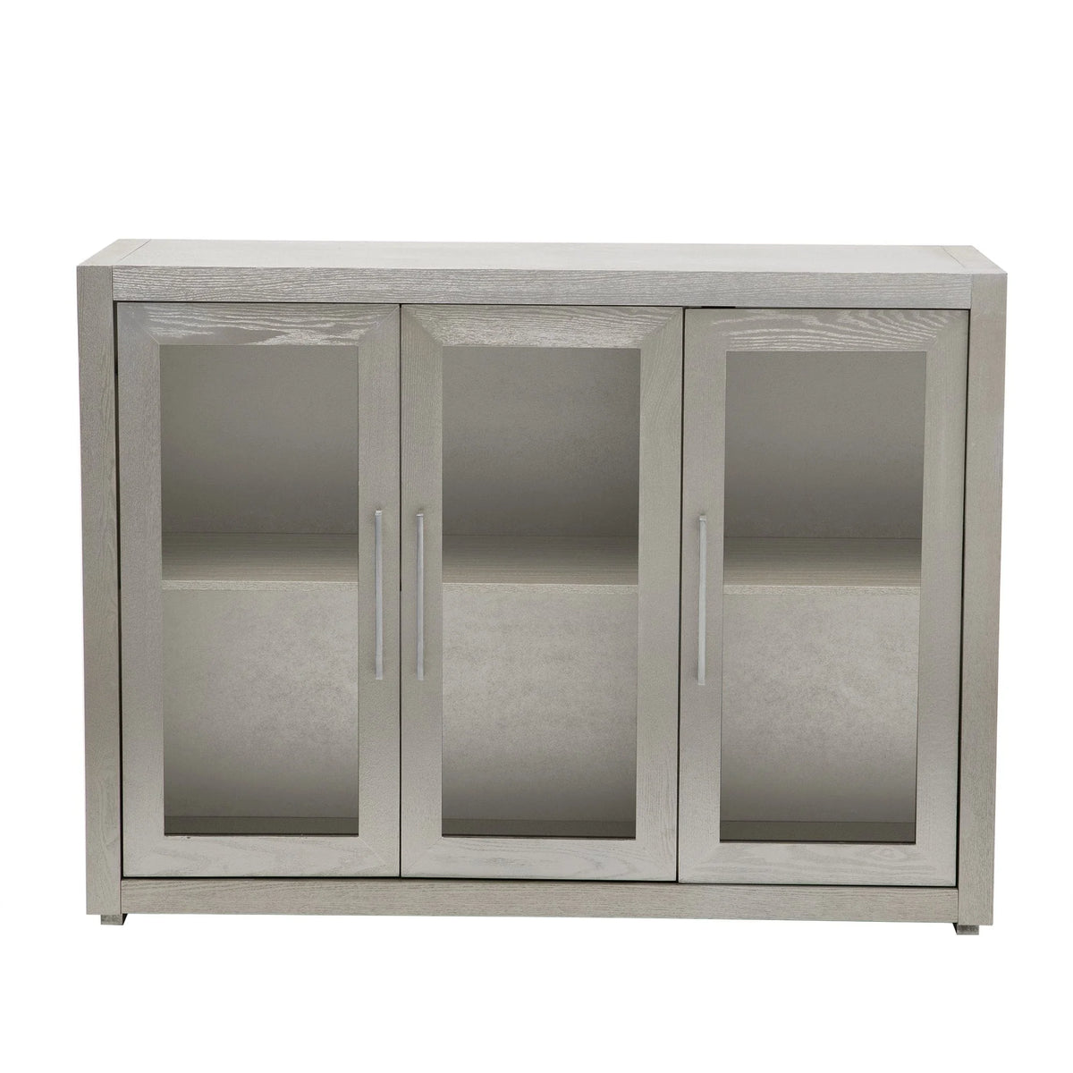 35" Tall MDF 3-door Accent Cabinet with Adjustable Shelf K867267