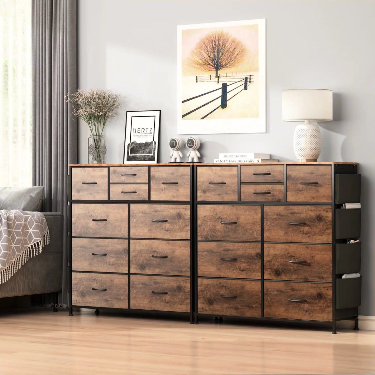 Brown 10 Drawer Dresser L205