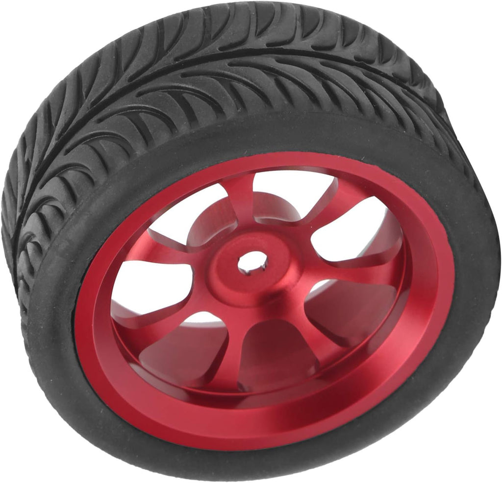4Pcs Metal Wheel Rims Tires with Adapter for RC Car I1504