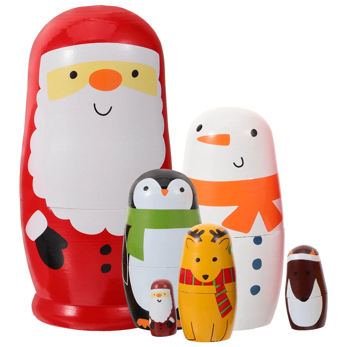 6pcs Handmade Wooden Matryoshka Dolls D67493