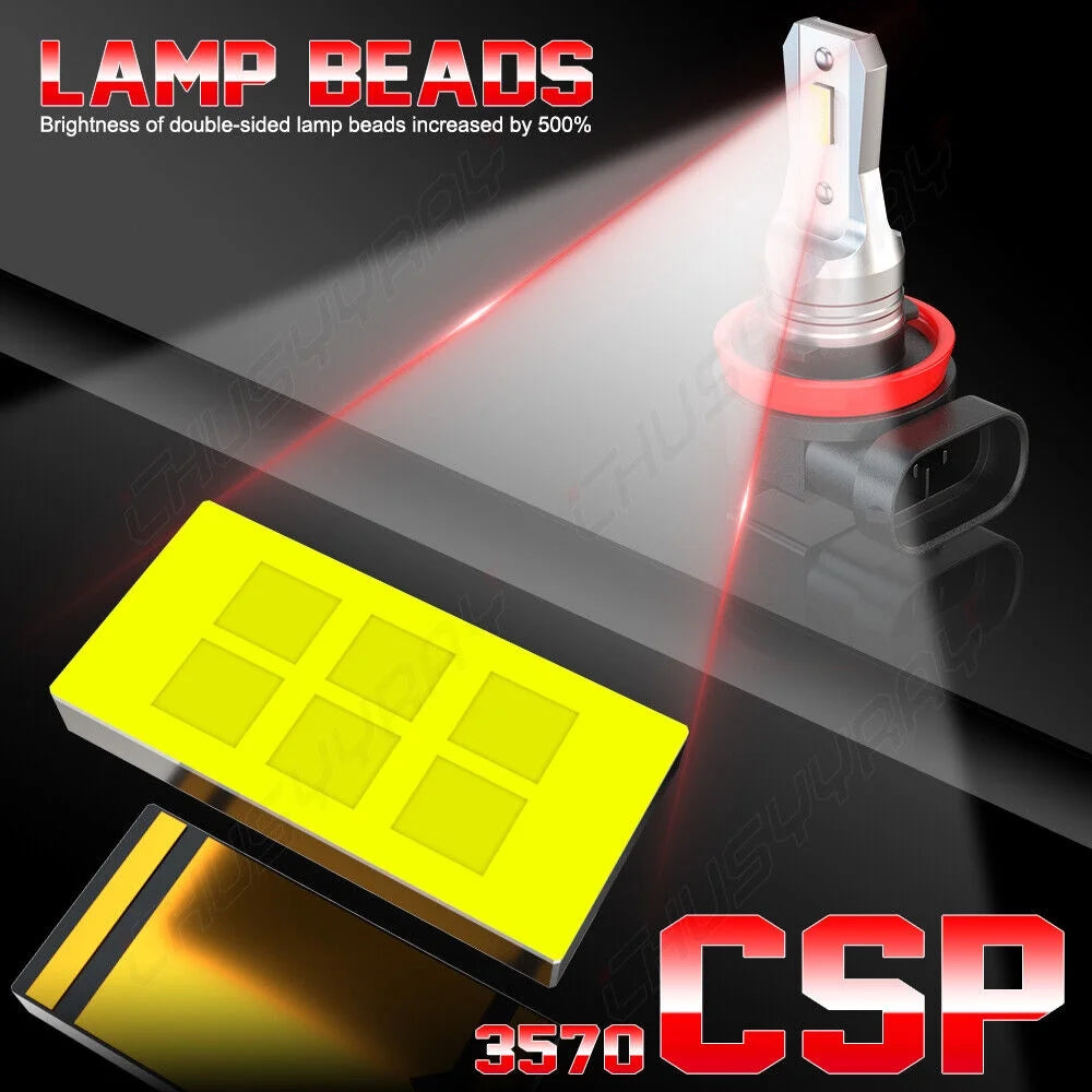 6000K LED Headlights 9008/H13 High Low Beam H11/H8/H9 Fog Lights Bulbs S522