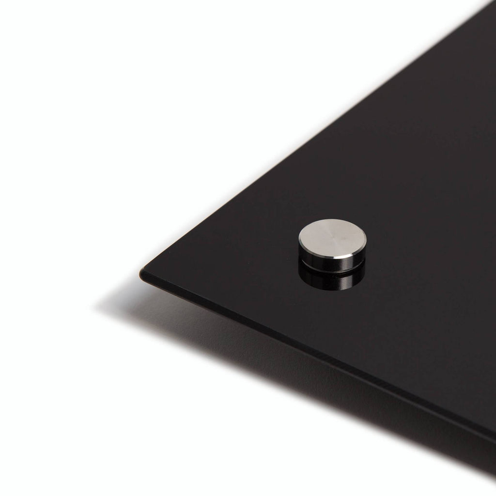 Glass Dry Erase Board, 48 x 36, Black U129661