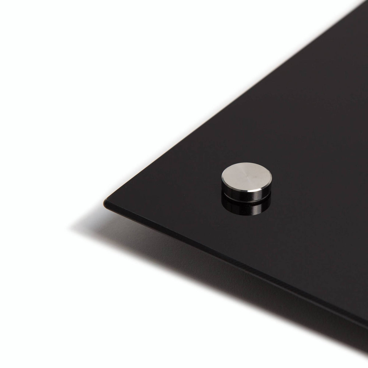 Glass Dry Erase Board, 48 x 36, Black U129661