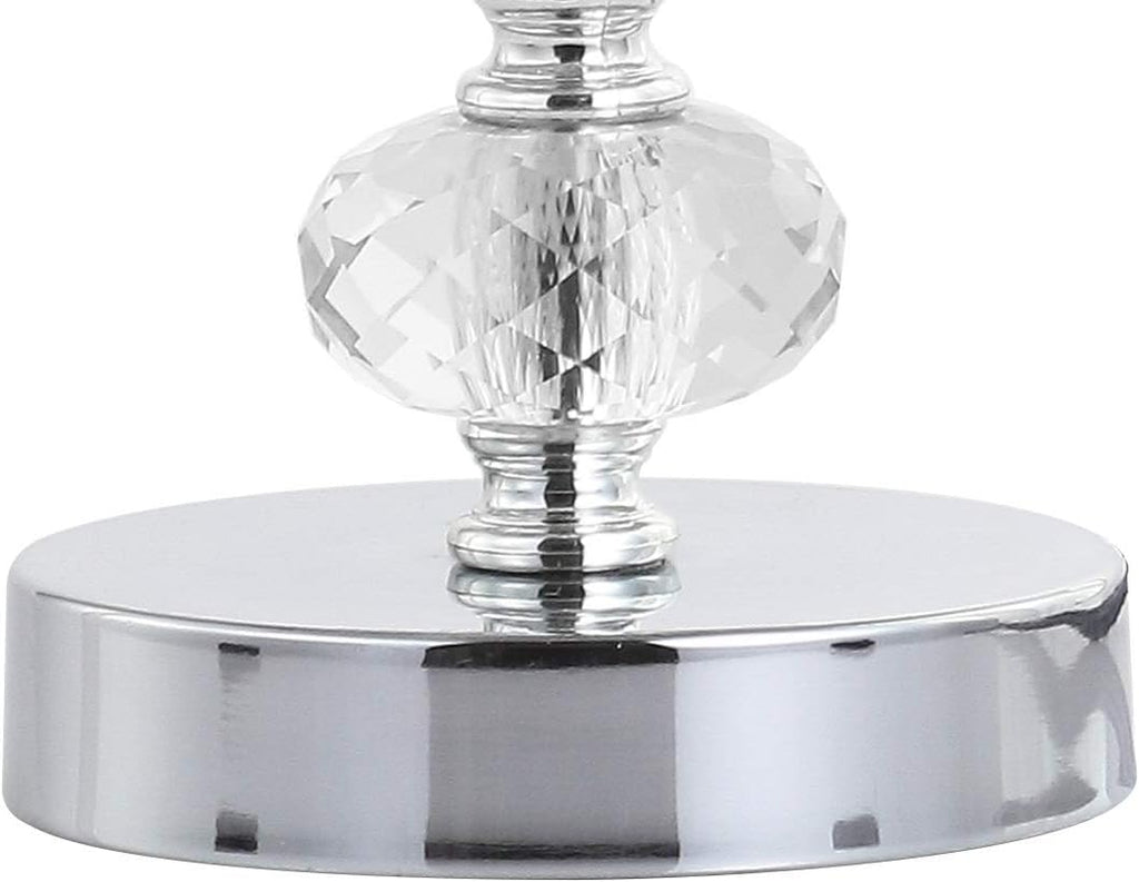 Clear/Chrome Glass/Metal LED Lamp P1631