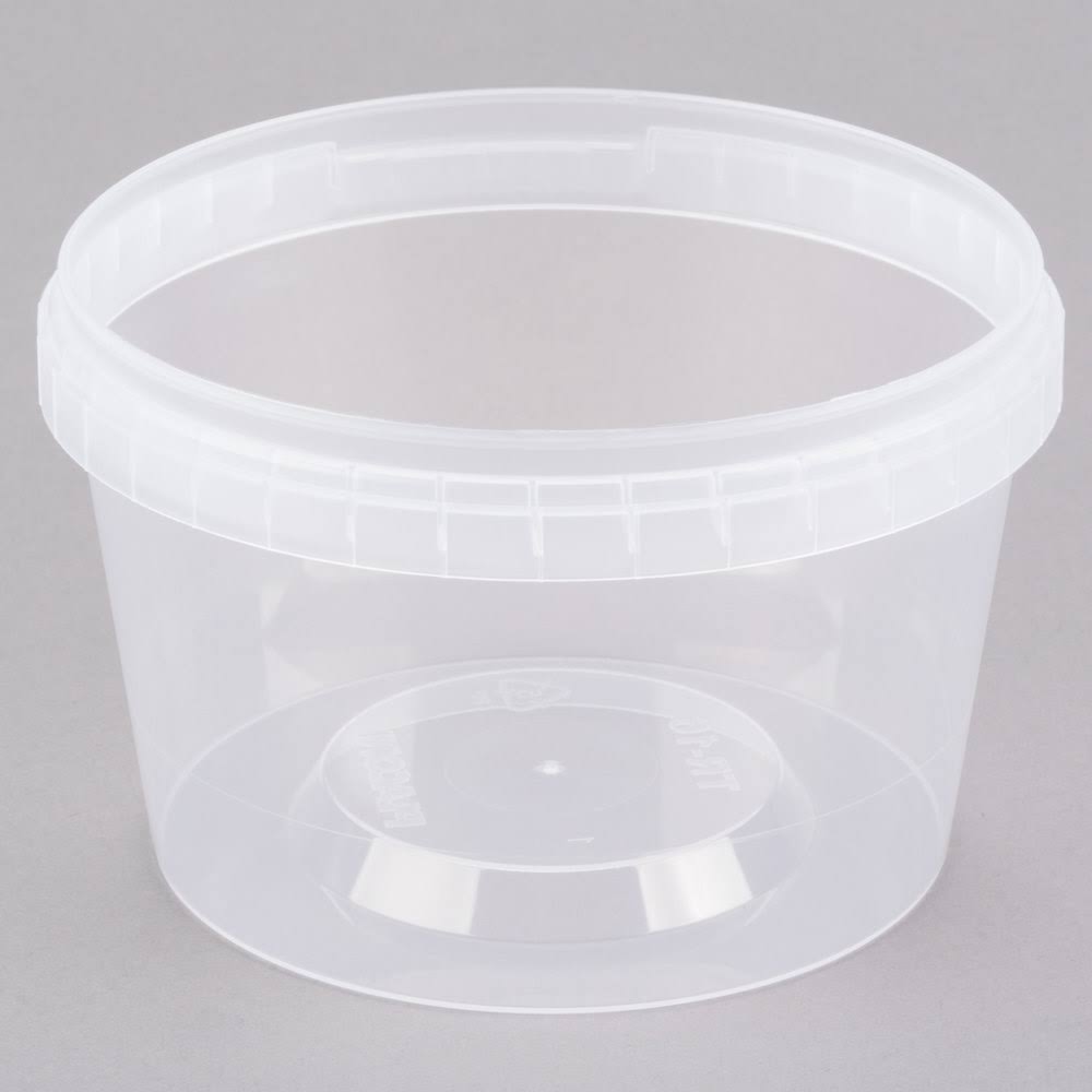16 oz Clear Tamper Resistant Deli Container - 500/Case L388