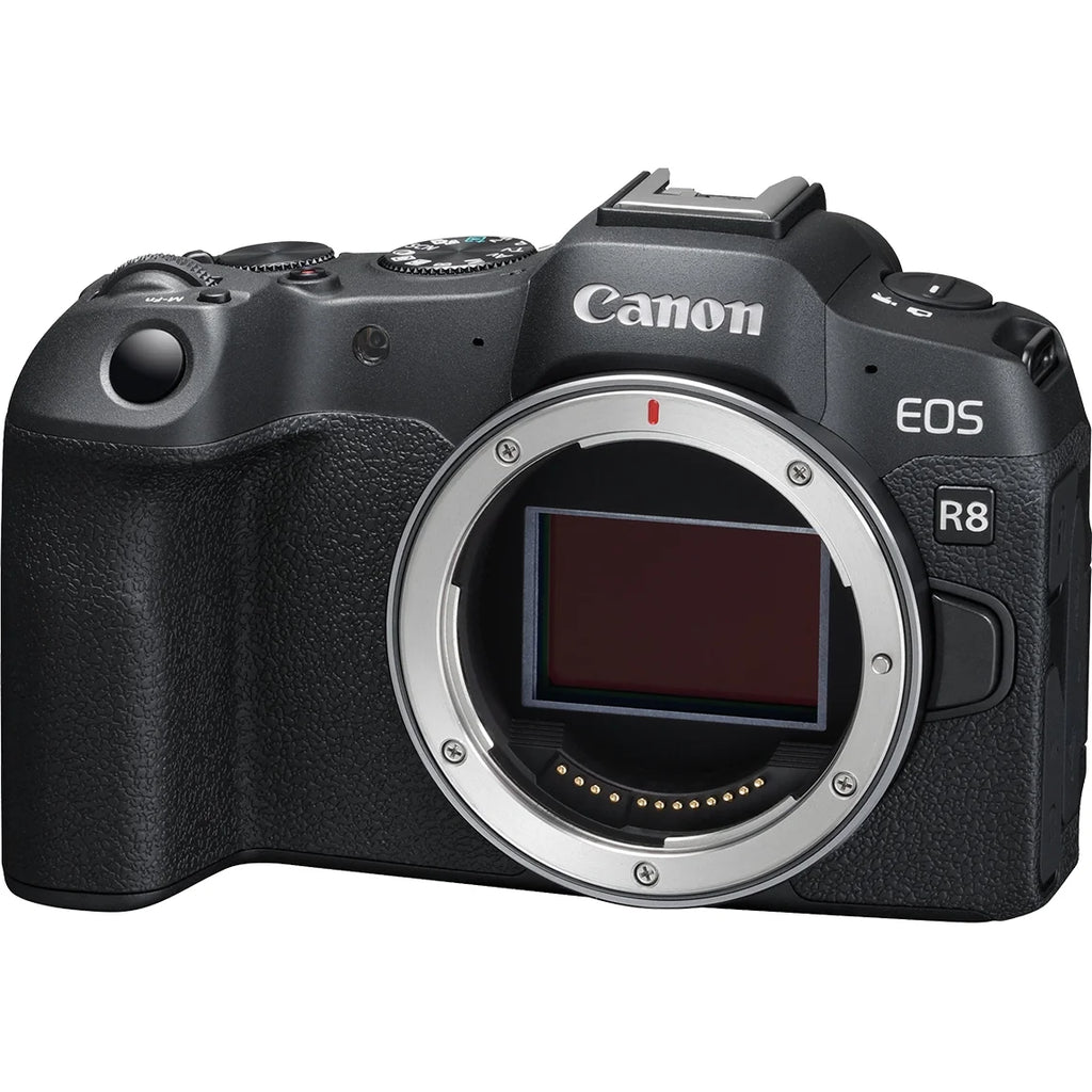Canon EOS R8 Full Frame Mirrorless Interchangeable Lens Camera Body with Photography Bag, Microphone, Tripod, Software & Accessories Kit O40403