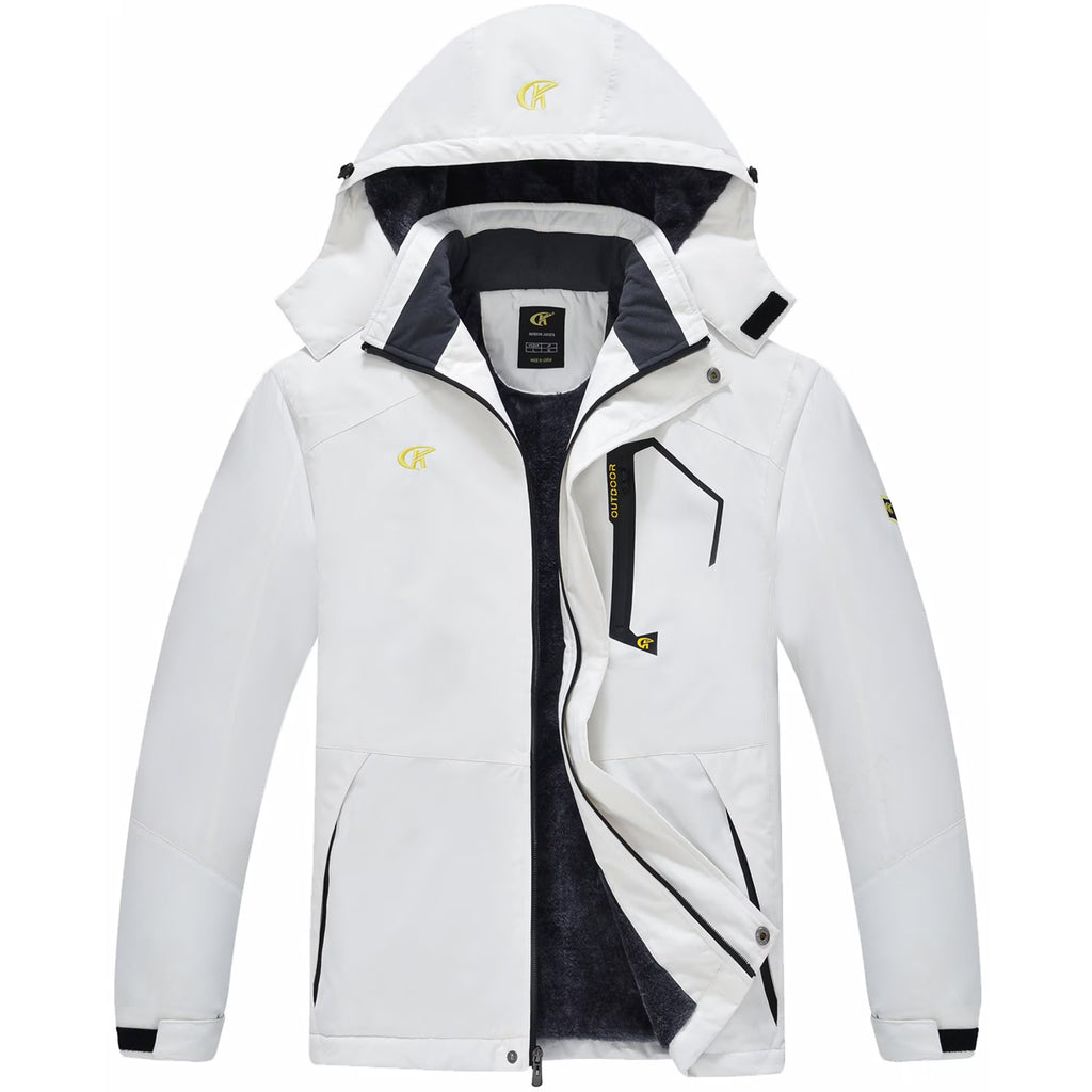 White XXL Waterproof Ski Snowboard Jacket C350243