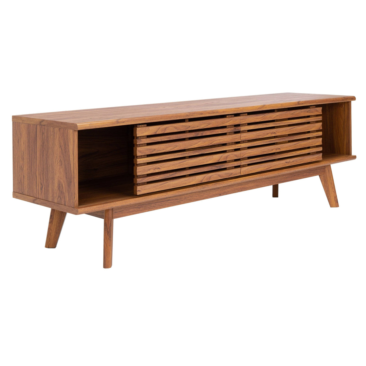 Walnut 2-Shelf Media Stand R884758