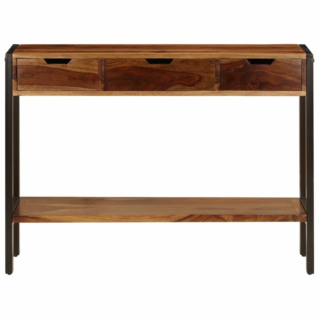 Solid Sheesham Wood Sideboard with 3 Drawers F3175