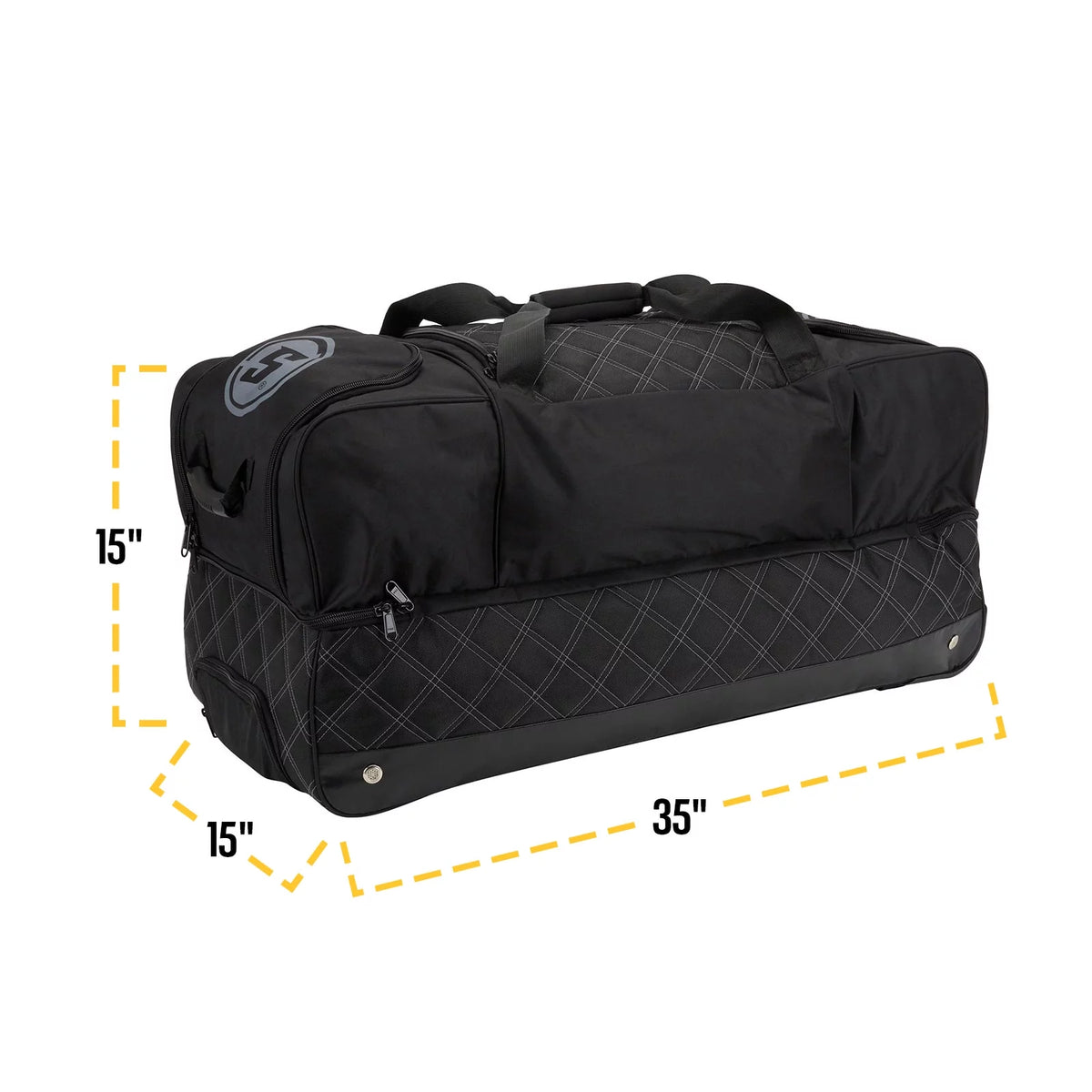 Large Multi-Compartment Nylon Travel Gear Bag with Wheels C54565