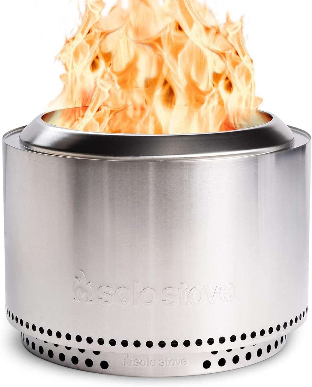 Portable Stainless Steel Fire Pit with Camp Stove Accessories B26683