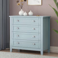 Antique Blue 4 Drawer Wooden Dresser A48526