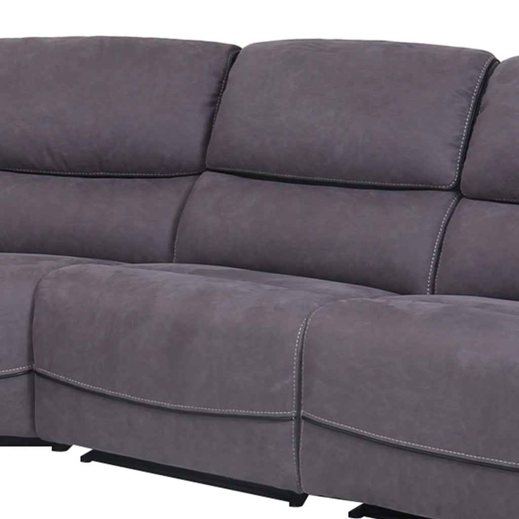 Gray Fabric Power Reclining Sectional D554365