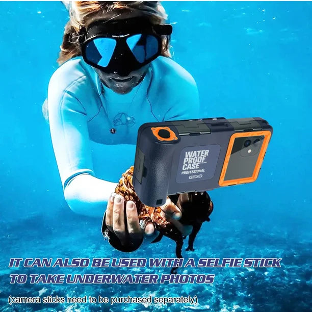 Waterproof Protective Case for Phones Up to 6.9 Inch with Lanyard D578